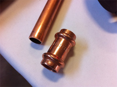 Copper pipe connector